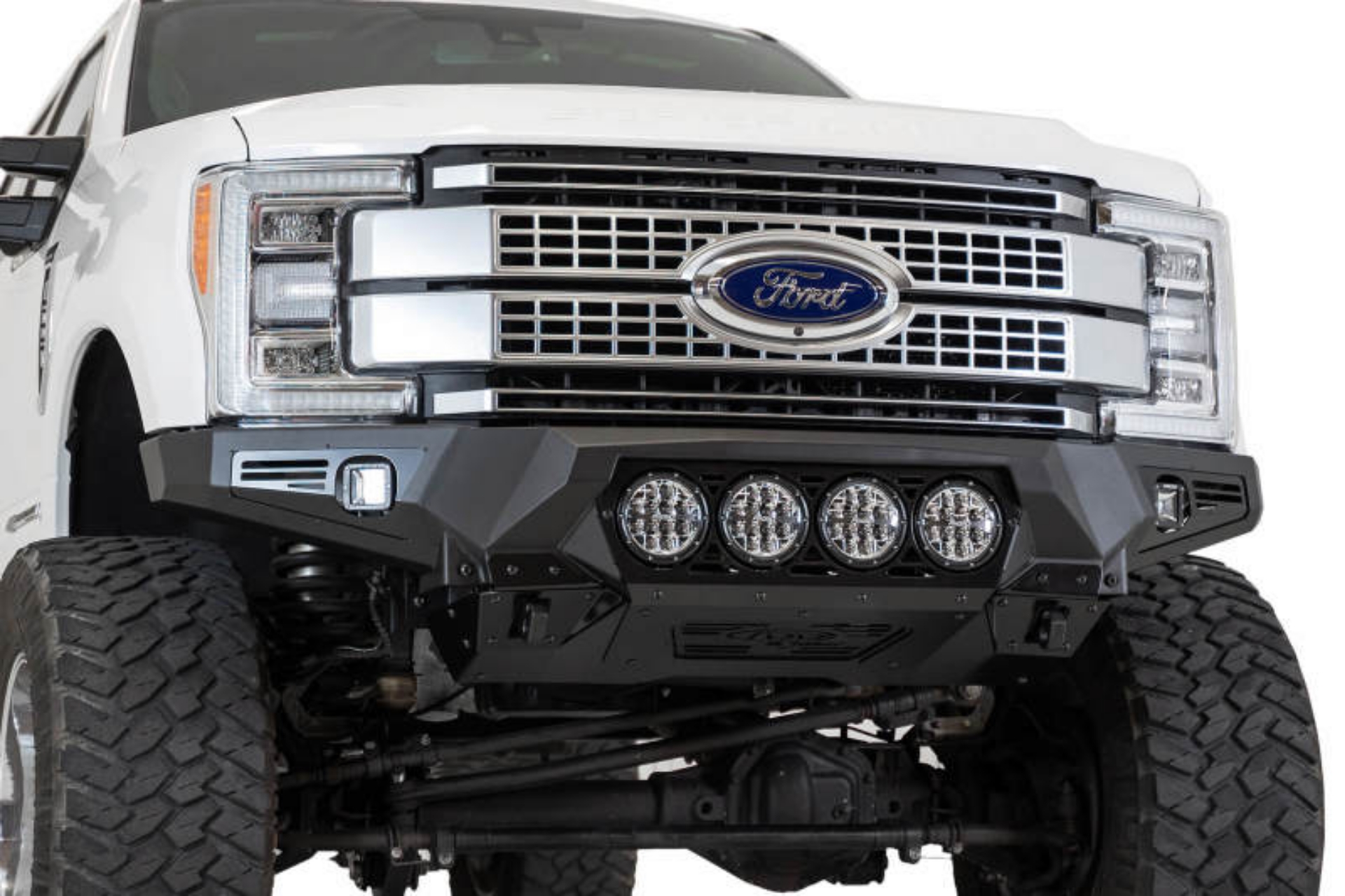 Picture of Addictive Desert Designs 17-20 Ford Super Duty Bomber Front Bumper w- Mounts For 4 Rigid 360 6in