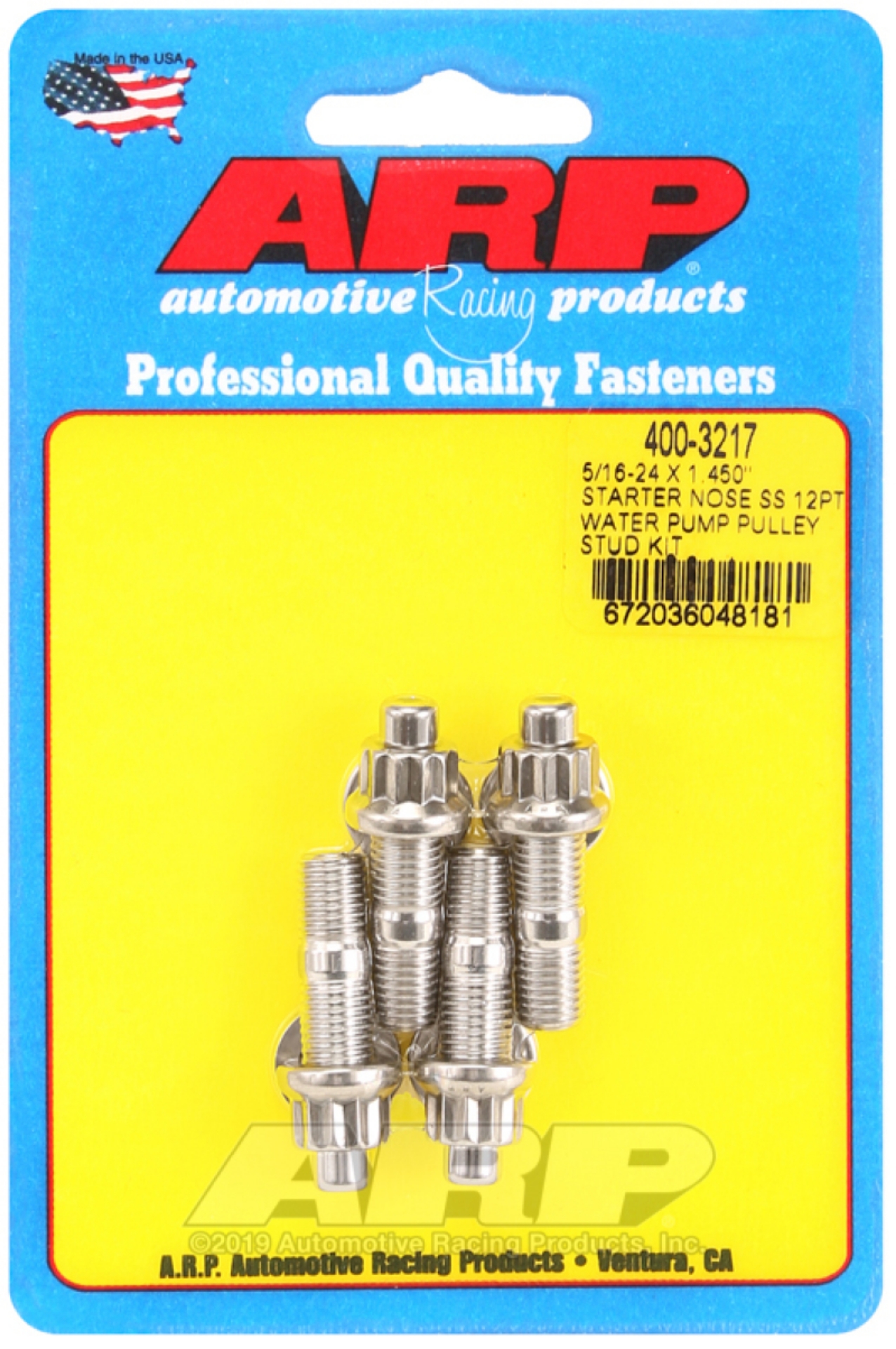 Picture of ARP 5-16-24 x 1-450 Starter Nose SS 12Pt Water Pump Pulley Stud Kit