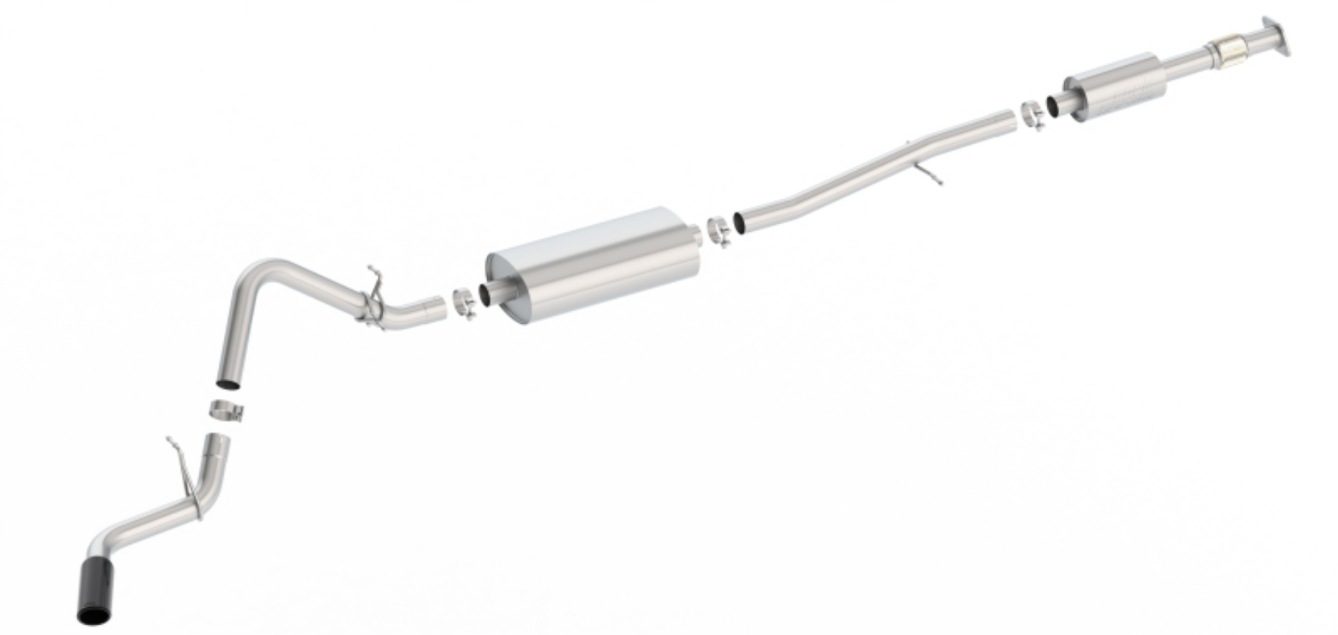 Picture of Borla S-Type Cat-Back 19-20 Chevrolet Silverado Side Exit Exhaust - Black Chrome Tip