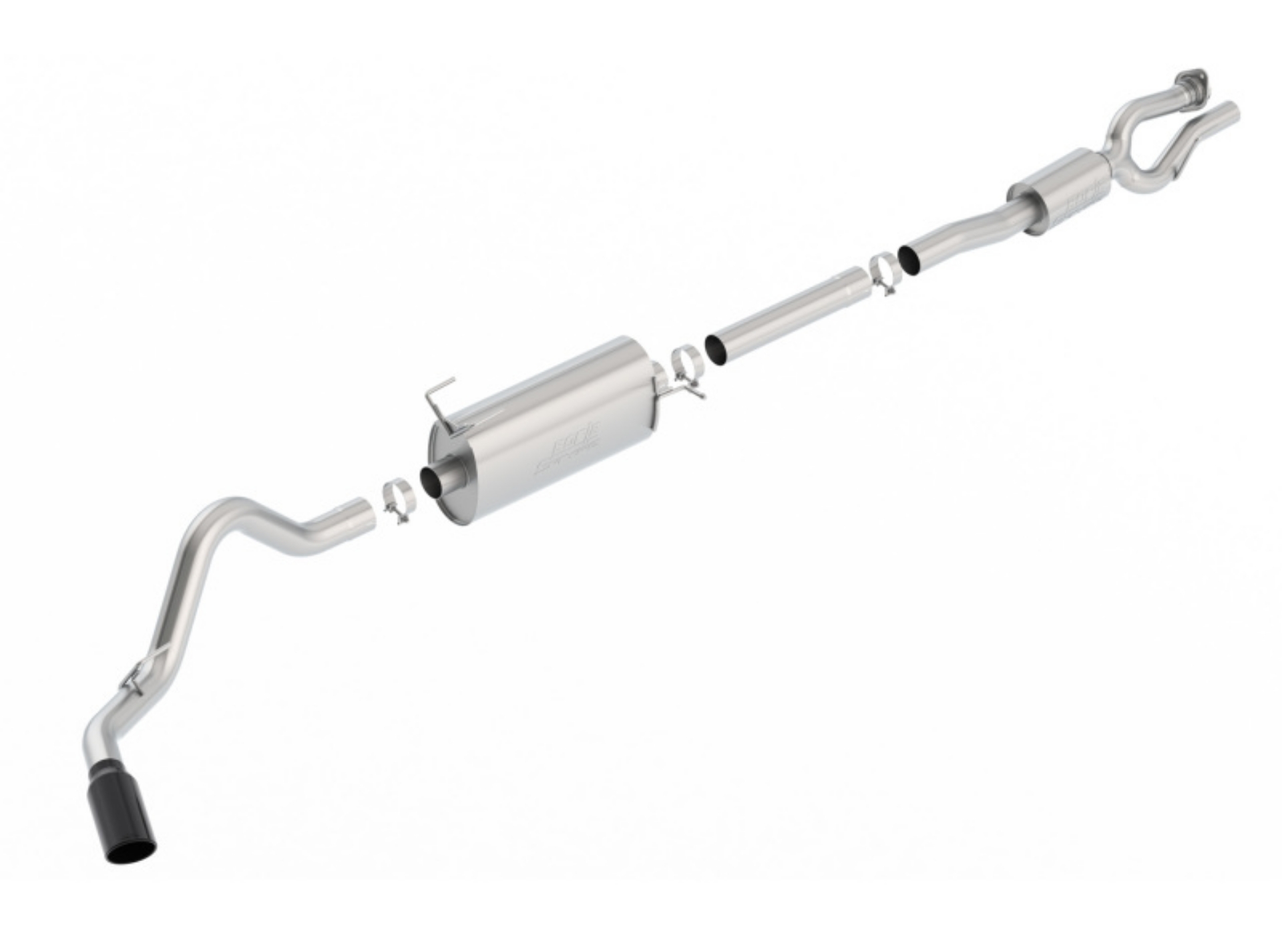 Picture of Borla S-Type Cat-Back 17-19 Ford F-250-350 Super Duty Side Exit Exhaust - Black Chrome Tip