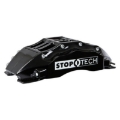 Picture of StopTech 08-09 Evo X Front BBK w- Black ST-60 Calipers Slotted 355x32mm Rotors Pads and SS Lines
