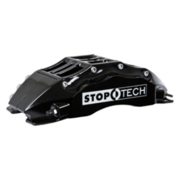 Picture of StopTech 08-09 Evo X Front BBK w- Black ST-60 Calipers Slotted 355x32mm Rotors Pads and SS Lines