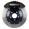 Picture of StopTech 08-09 Evo X Front BBK w- Black ST-60 Calipers Slotted 355x32mm Rotors Pads and SS Lines