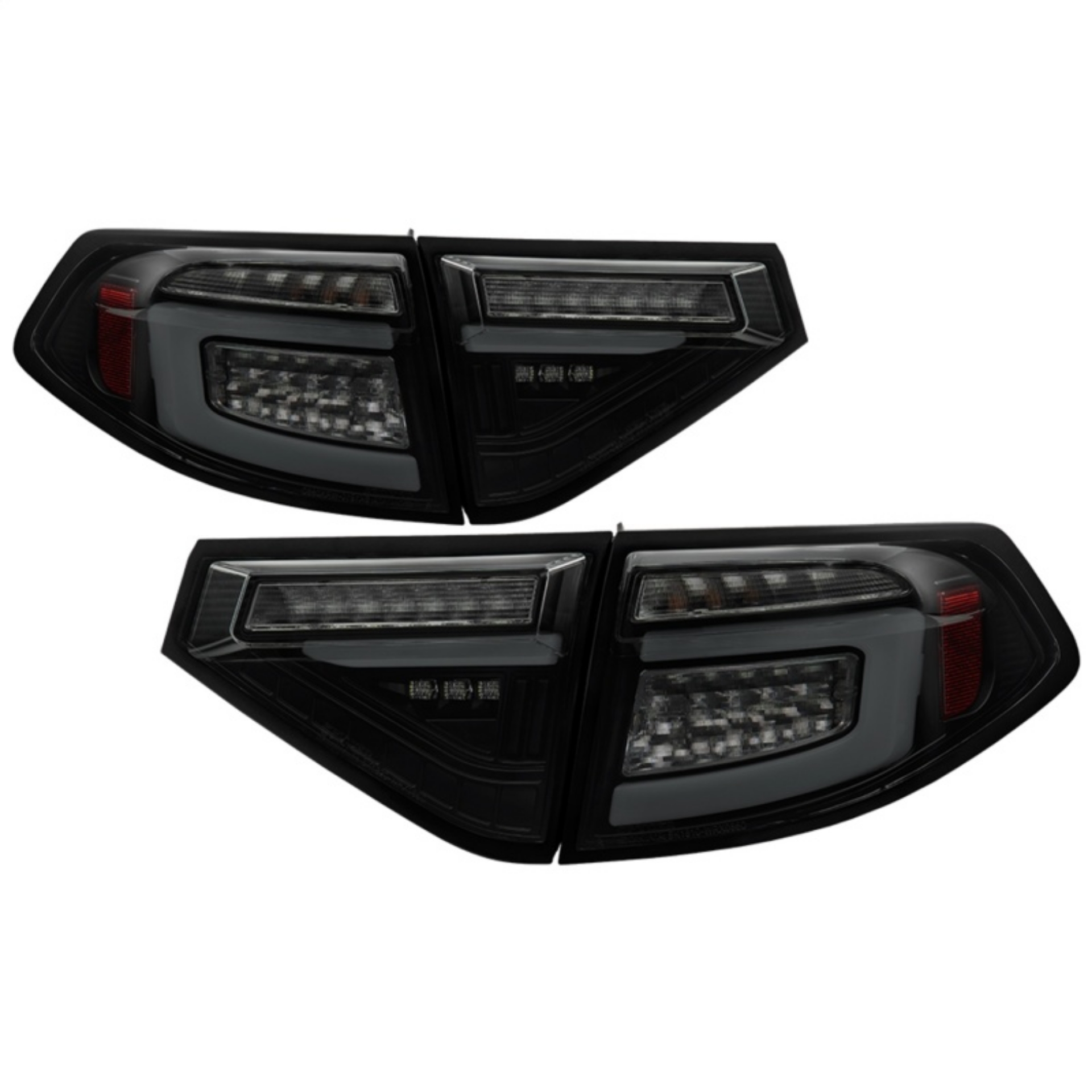 Picture of Spyder 08-14 Subara Impreza WRX Hatchback LED Tail Lights Seq Signal Blk Smoke ALT-YD-SI085D-SEQ-BSM