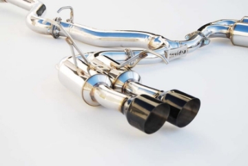Picture of Invidia 2015+ Subaru WRX - STI Gemini-R400 Single Layer Quad Black Tip Cat-Back Exhaust