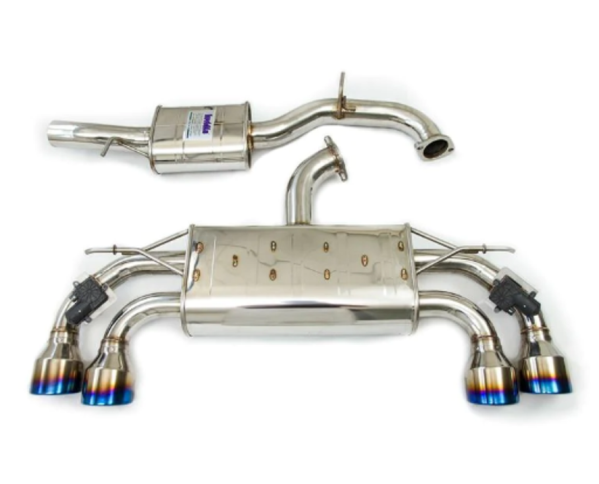 Picture of Invidia 18-21 Volkswagen Golf MK7-5 Valved Q300 Rolled Titanium Tip Cat-Back Exhaust