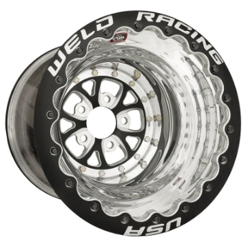 Picture of Weld V-Series 16x16 - 5x5 BP - 4in- BS Black Wheel - Black Double Beadlock