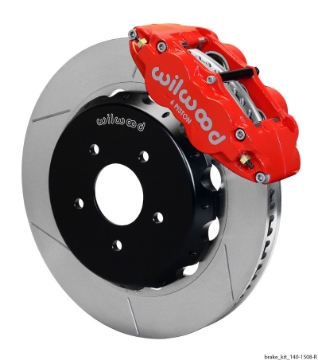 Picture of Wilwood Narrow Superlite 6R Dust Seal Front Hub Kit 14-00in Red w- Lines 04-06 GTO