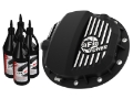 Picture of aFe Pro Series GMCH 9-5 Rear Diff Cover Black w-Mach Fins & Gear Oil 19-20 GM Silverado-Sierra 1500