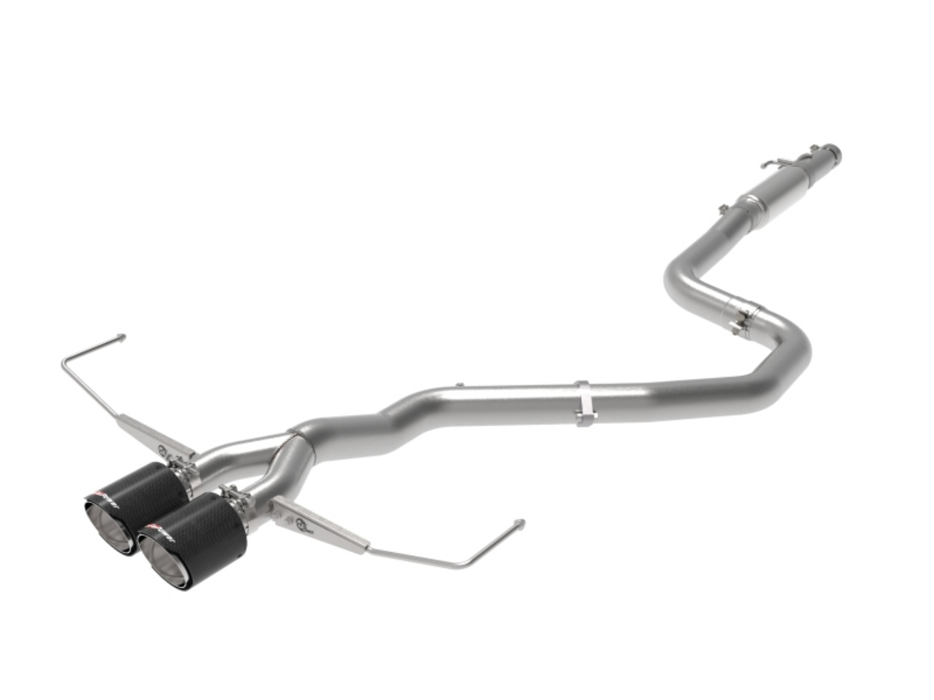 Picture of aFe Takeda Exhaust Cat-Back 19-20 Hyundai Veloster 304SS Carbon Fiber Dual Tips Exhaust