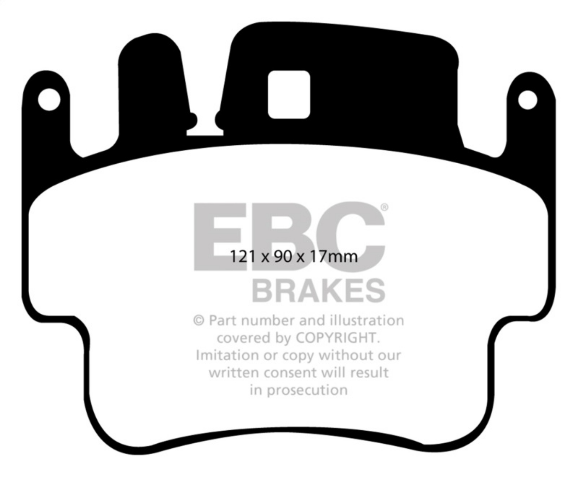 Picture of EBC 98-05 Porsche 911 996 Cast Iron Rotor only 3-4 Carrera 2 Bluestuff Front Brake Pads
