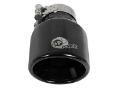 Picture of aFe MACH Force-Xp 409 SS Clamp-On Exhaust Tip 2-5in- Inlet - 4in- Outlet - 6in- L - Black