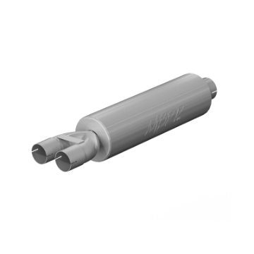 Picture of MBRP Universal Muffler 3in Inlet-Dual 2-5in Outlet 30in Length T409 SS Mild Tone NO DROPSHIP