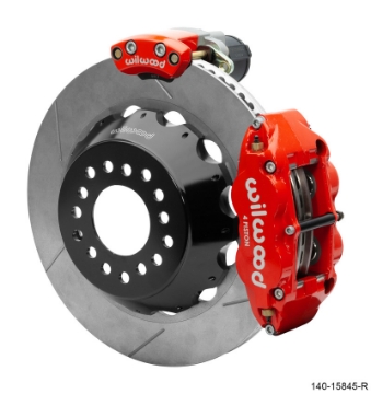 Picture of Wilwood Narrow Superlite 4R Rear P-Brk Kit 14-00in Rotor Big Ford New Style 2-50in Offset - Red