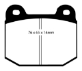 Picture of EBC 99-03 Mitsubishi Lancer Evolution 2-0 Turbo Bluestuff Rear Brake Pads