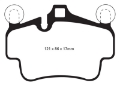 Picture of EBC 07-08 Porsche 911 997 Cast Iron Rotor only 3-6 Carrera 2 Bluestuff Front Brake Pads