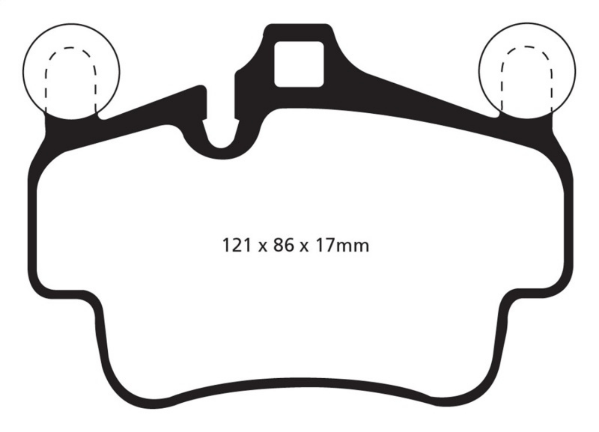 Picture of EBC 07-08 Porsche 911 997 Cast Iron Rotor only 3-6 Carrera 2 Bluestuff Front Brake Pads