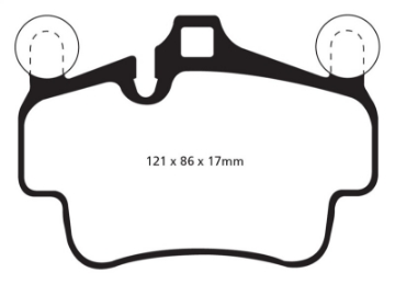 Picture of EBC 07-08 Porsche 911 997 Cast Iron Rotor only 3-6 Carrera 2 Bluestuff Front Brake Pads