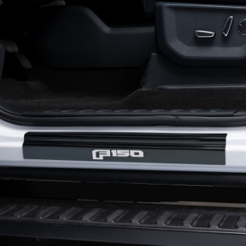Picture of Putco 15-20 Ford F-150 - SuperCrew w- F-150 Etchinng 4pcs Black Platinum Door Sills