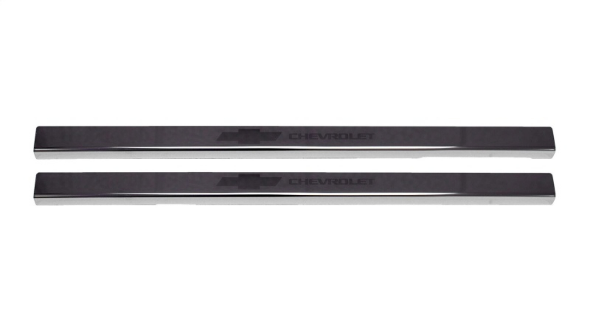 Picture of Putco 2020 Chevy Silv LD-HD Double-Regular Cab w- Bow Tie Etching 2pcs Black Platinum Door Sills