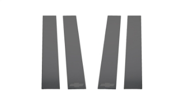 Picture of Putco 2020 Chevy Silv HD 2500-3500 - Chevrolet Bow Tie Etching 6pcs Black Platinum Pillar Posts