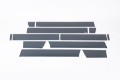 Picture of Putco 09-14 Ford F-150 Super Crew 8ft Long Box - 7in Wide 12pcs Black Platinum Rocker Panels