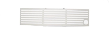 Picture of Putco 11-14 Ford F-150 EcoBoost Bumper Grille Inserts - SS - Bar Design - w- Heater Plug Opening