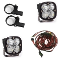 Picture of Baja Designs Squadron Sport Polaris LED Light Pods w- 2-0in Harness-Horizontal Mounts Kit