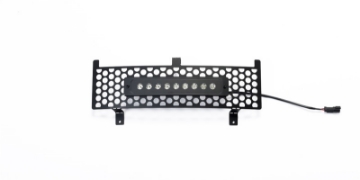 Picture of Putco 15-19 Chevy Silv HD SS Black Punch Design Bumper Grille Insert w- Curved Flush 10in Light Bar