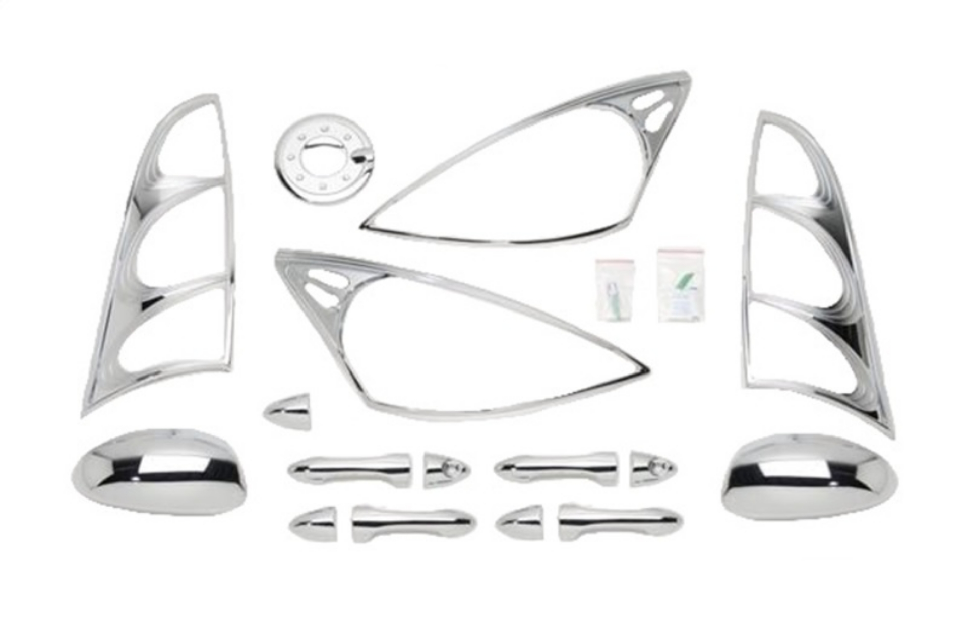 Picture of Putco 00-04 Ford Focus 4 Door DH-MC-TL-HL-FTC Chrome Trim Accessory Kits