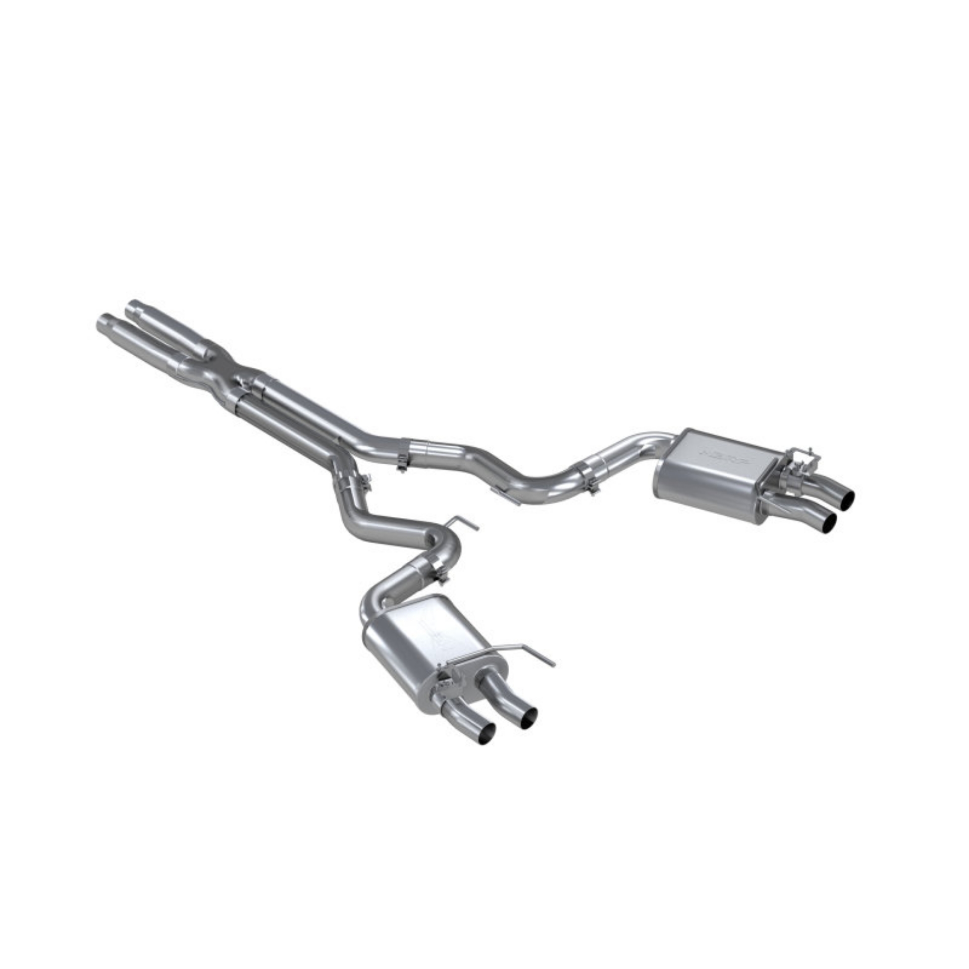 Picture of MBRP 16-20 Ford GT350-GT350R Dual Quad Split Rear Outlet 3in Cat Back T304 Exhaust