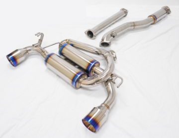 Picture of MXP 08-15 Mitsubishi Evolution 10 w-2 Section Pipes T304 SP Exhaust System w-Dual Exit