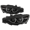 Picture of Spyder 12-14 BMW F30 3 Series 4DR Projector Headlights - Black PRO-YD-BMWF3012-AFSHID-BK