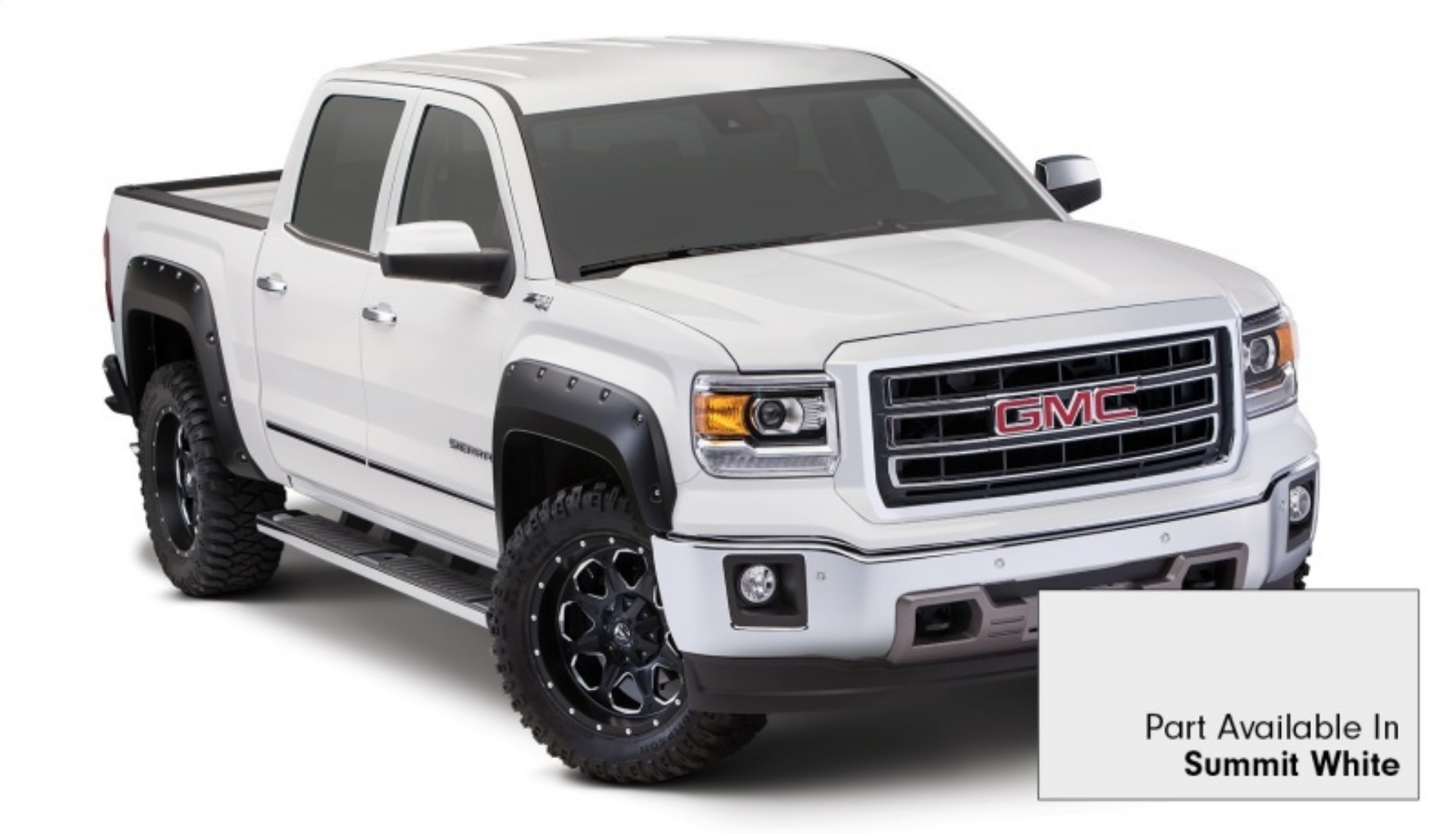 Picture of Bushwacker 20-22 GMC Sierra 1500 Pocket Style Flares 4pc - Summit White