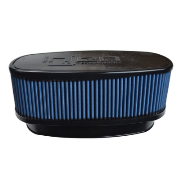 Picture of Injen NanoWeb Dry Air Filter 8-7x3-9in Oval ID - 10-4x5-6in OD - 4-2in Height - 10-1x4-7in Top