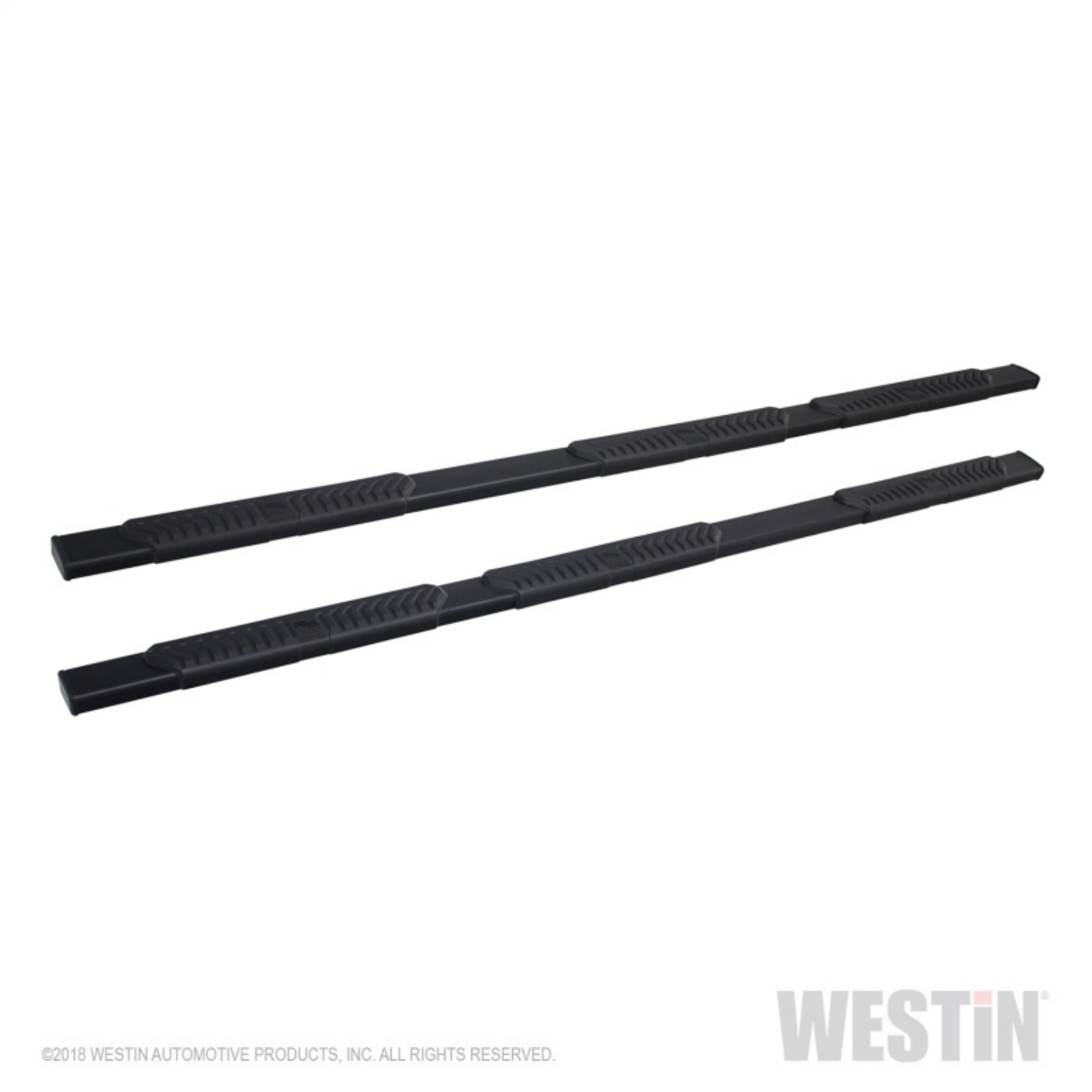 Picture of Westin 99-16 Ford F-250-350-450-550 Crew Cab 6-75ft Bed R5 M-Series Wheel-to-Wheel Nerf Bars - Blk