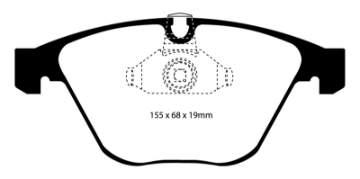 Picture of EBC 08-10 BMW M3 4-0 E90 Bluestuff Front Brake Pads