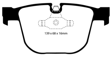 Picture of EBC 08-10 BMW M3 4-0 E90 Bluestuff Rear Brake Pads
