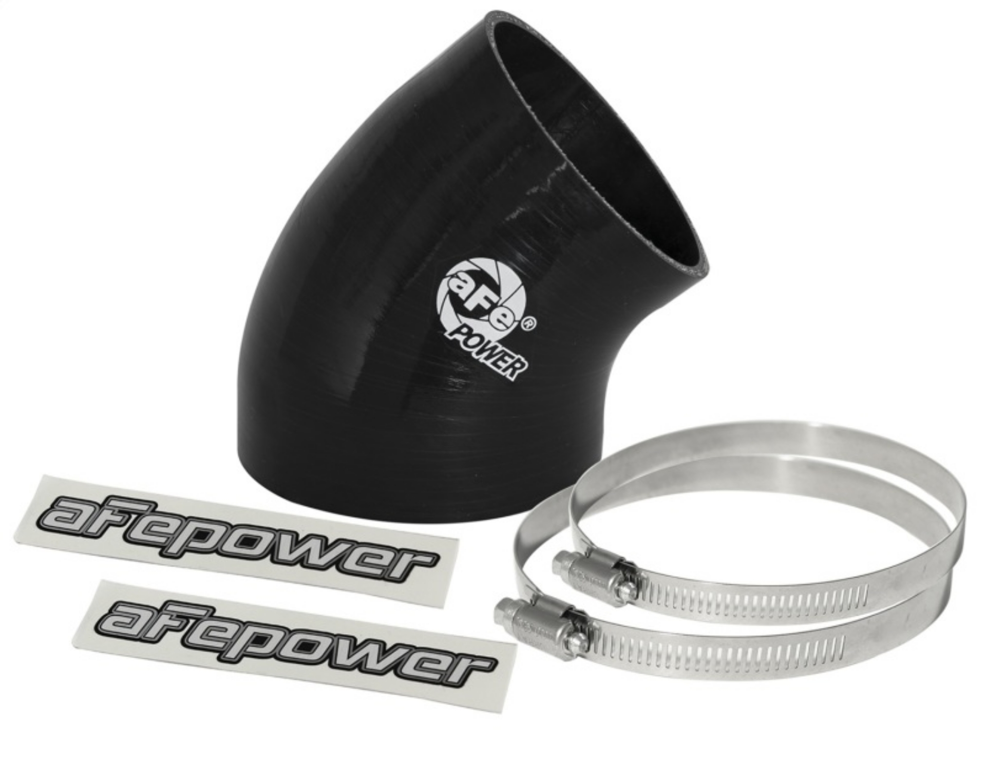 Picture of aFe MagnumFORCE Cold Air Int Sys Spare Parts Kit 4-3-5in ID x 40 Deg Elbow Reducing Coupler - Blk