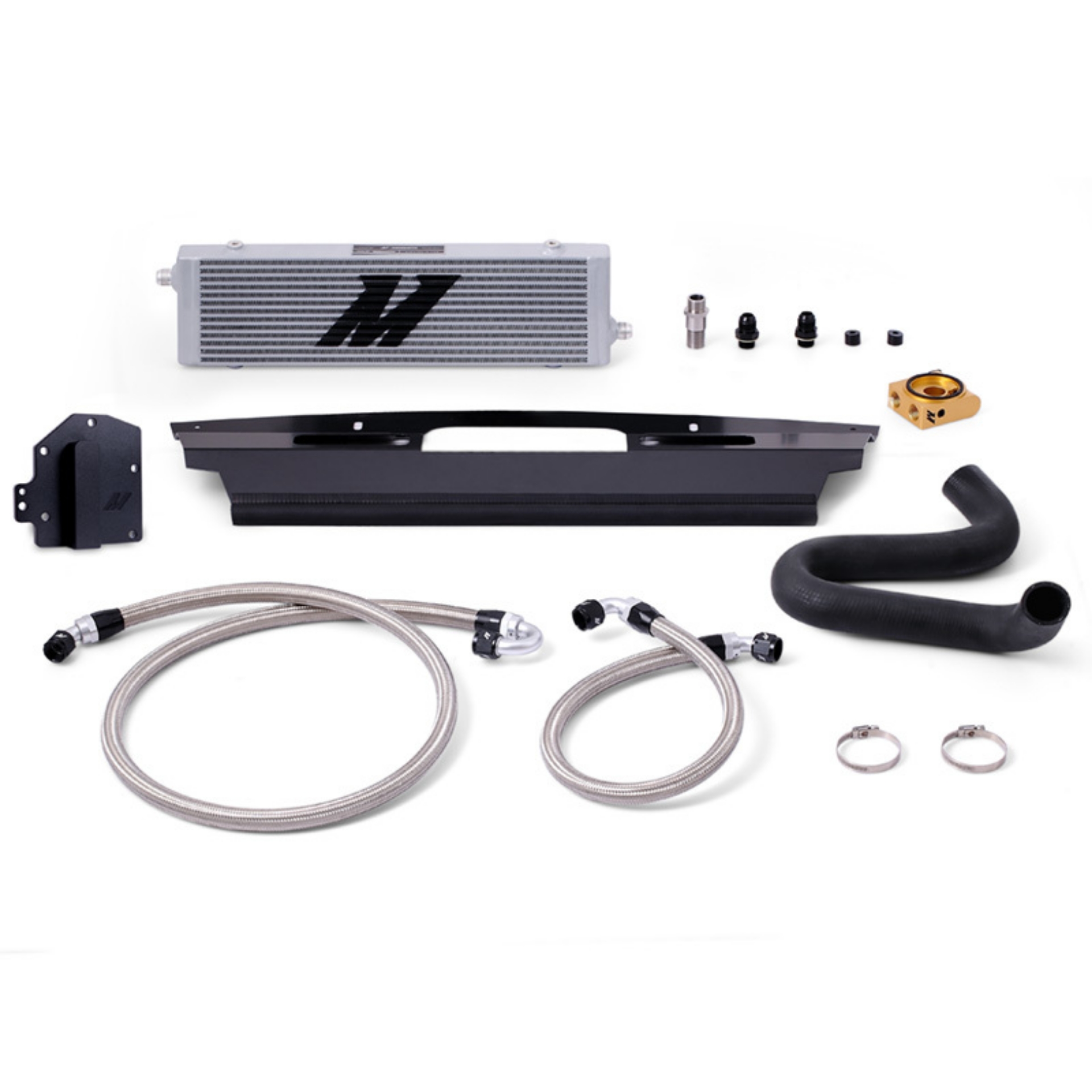 Picture of Mishimoto 15-17 Ford Mustang GT Right-Hand Drive Thermostatic Oil Cooler Kit - Silver