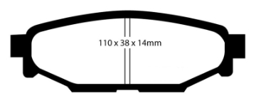 Picture of EBC 08-10 Subaru Impreza 2-5 Bluestuff Rear Brake Pads
