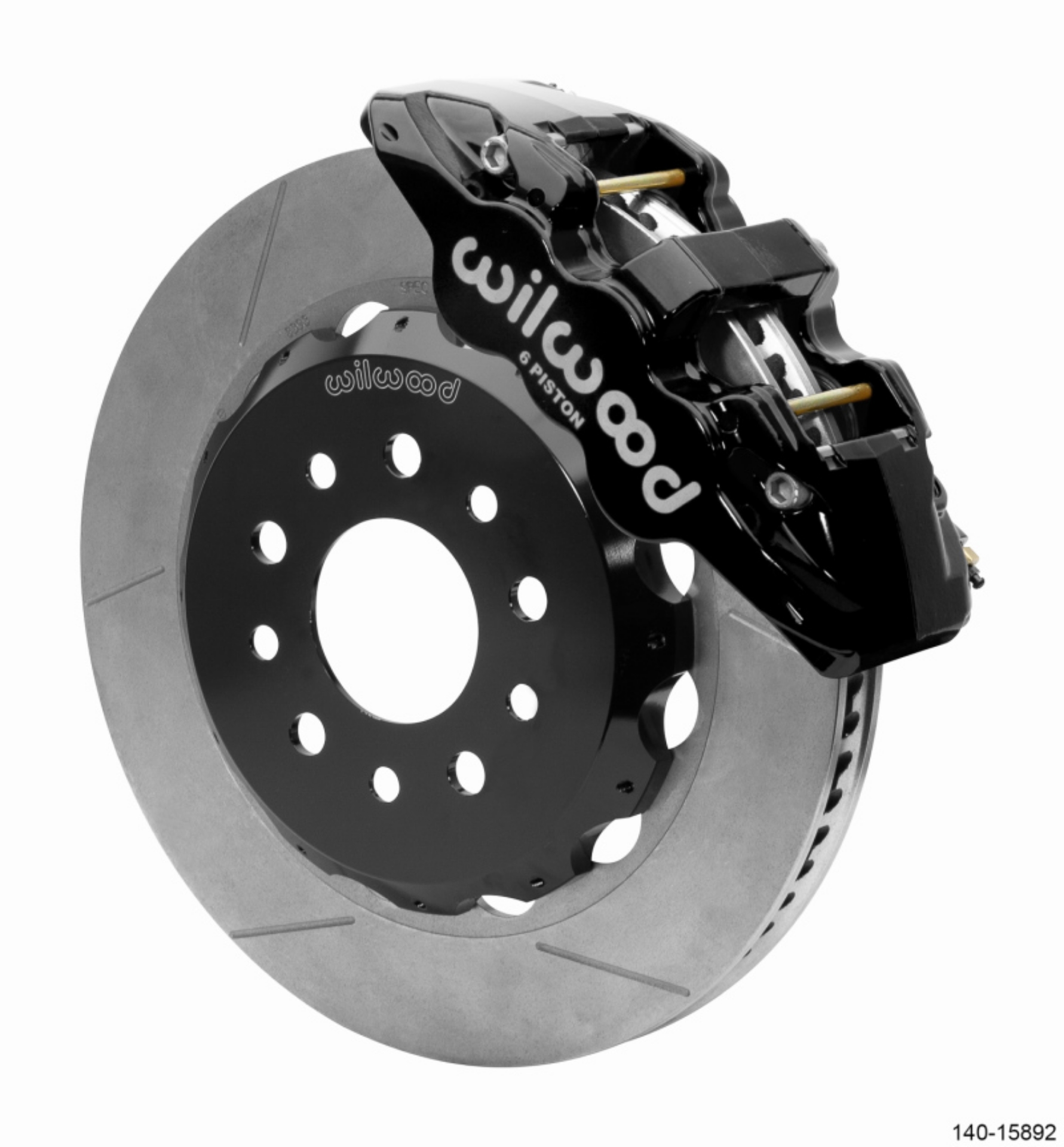 Picture of Wilwood 18-25 Jeep JL AERO6 Front Hat Kit 14-00 Black w-Lines