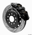 Picture of Wilwood 18-25 Jeep JL AERO6 Front Hat Kit 14-00 Black SRP w-Lines