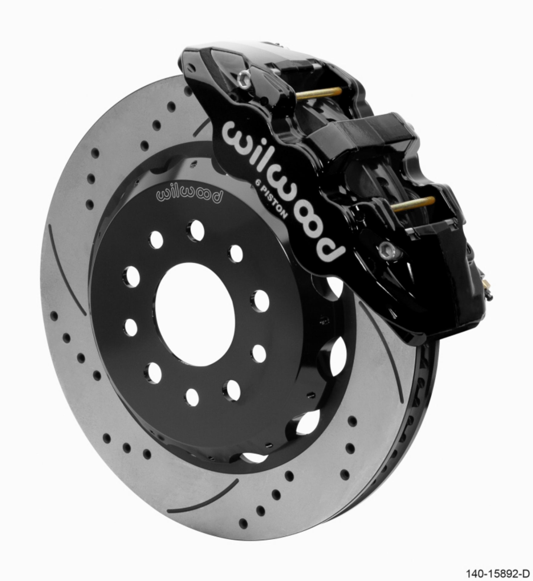Picture of Wilwood 18-25 Jeep JL AERO6 Front Hat Kit 14-00 Black SRP w-Lines