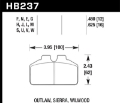 Picture of Hawk Ferro-Carbon Black Brake Pads - 12-192mm Pad Thickness