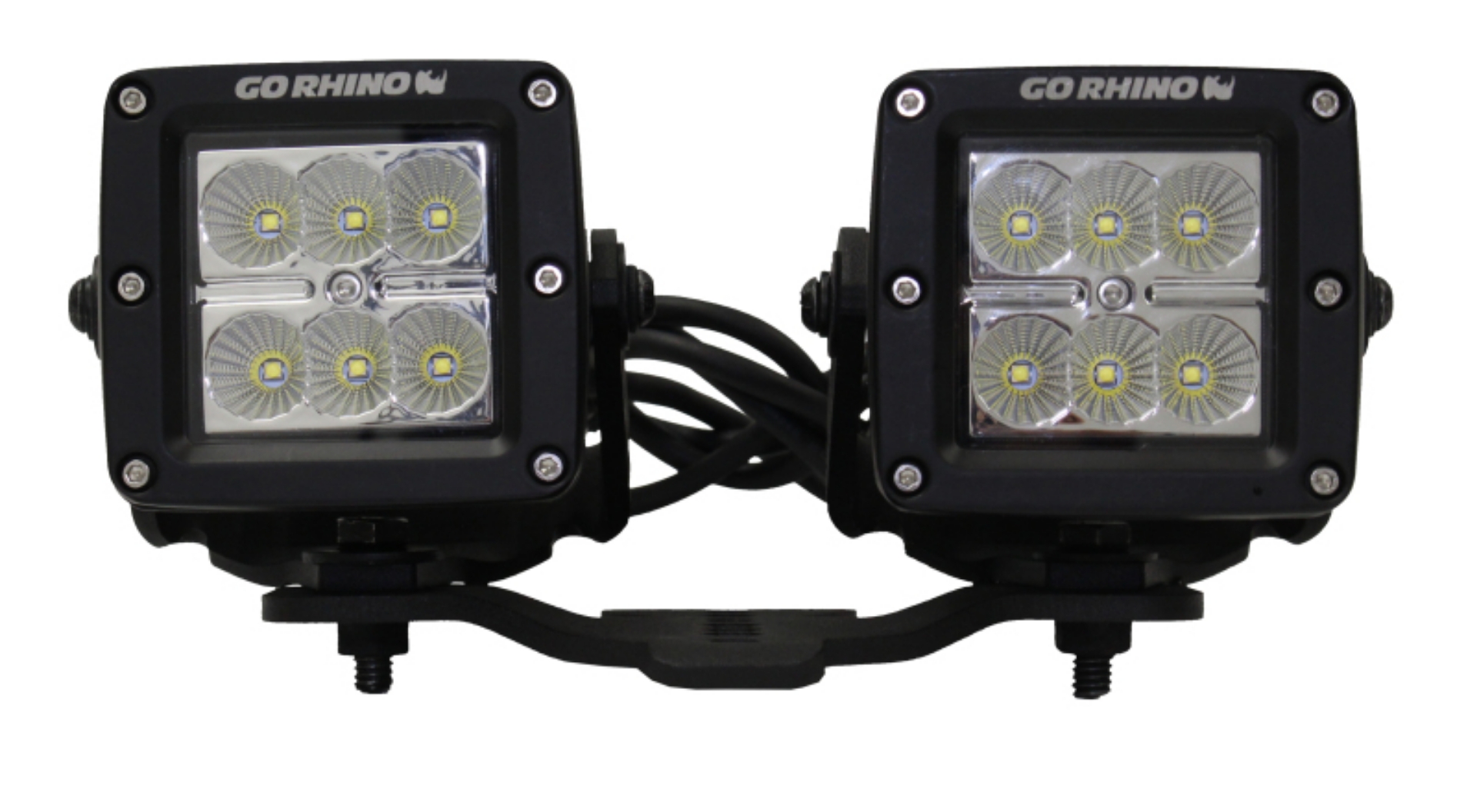 Picture of Go Rhino 18-20 Jeep Wrangler JL-JLU-Gladiator JT Light Mount - Two 3in Cubes