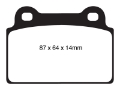 Picture of EBC 08-16 Mitsubishi Lancer Evo 10 2-0 Turbo 1 piece rotor Bluestuff Rear Brake Pads
