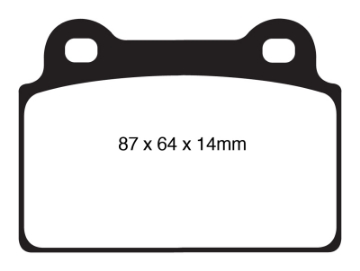 Picture of EBC 08-16 Mitsubishi Lancer Evo 10 2-0 Turbo 1 piece rotor Bluestuff Rear Brake Pads