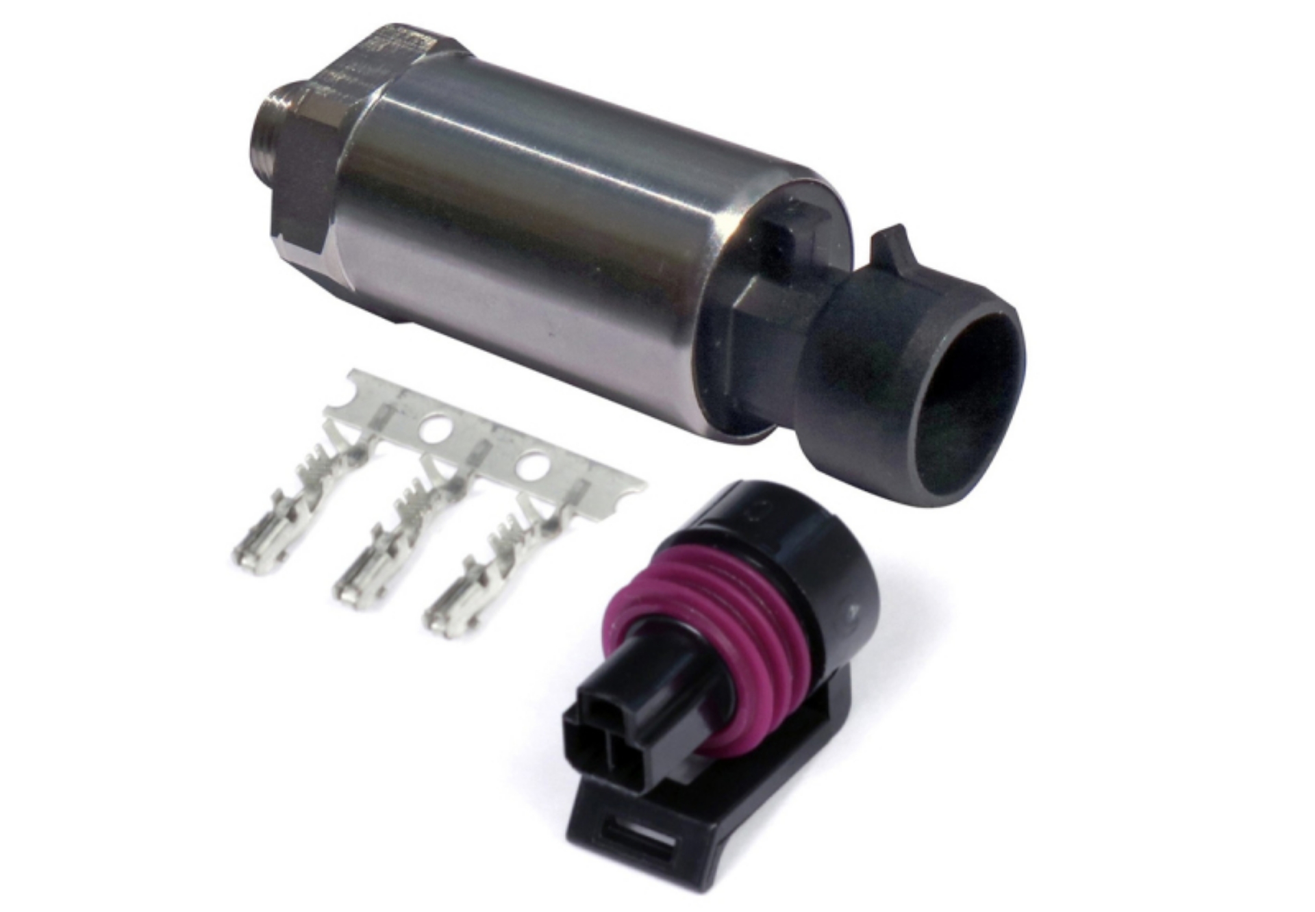 Picture of Haltech 250 PSI Motorsport SS Diaphragm Fuel-Oil Pressure Sensor 1-8 NPT w-Plug & Pins
