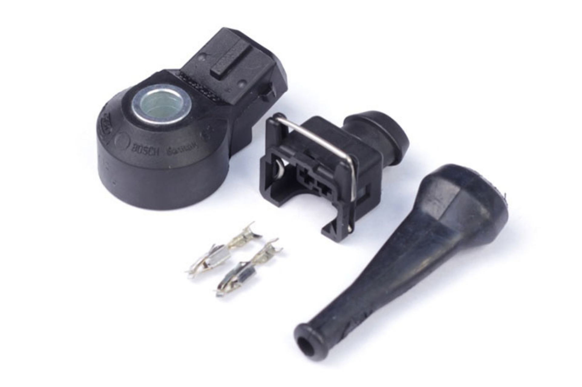 Picture of Haltech Genuine Bosch Knock Sensor 8mm 5-16in Mounting Bolt w-Plug & Pins